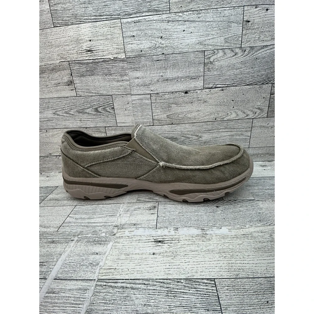 Skechers Shoes Tan Mens Sz 10 Relaxed Fit Air Cooled Memory Foam Slip On Comfort